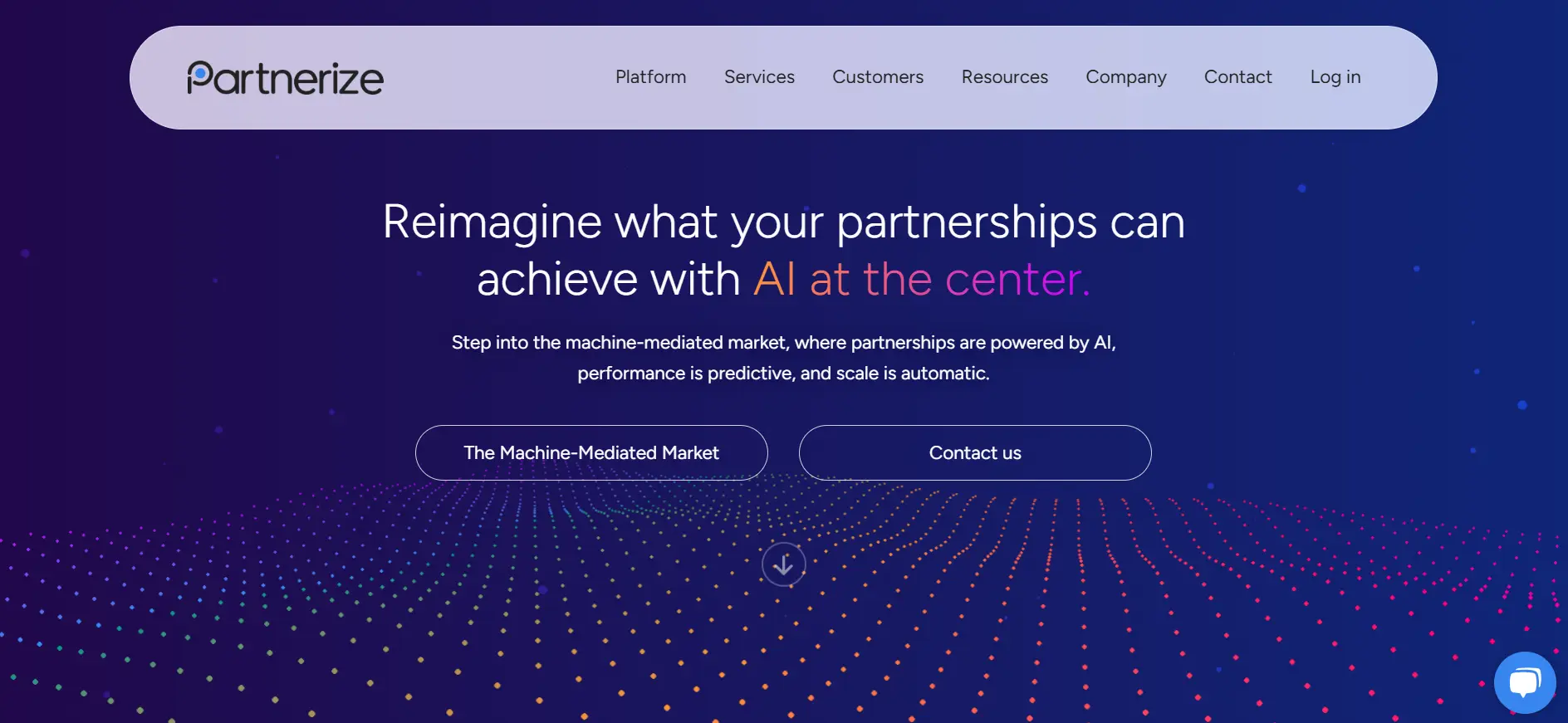 Partnerize Homepage Snapshot