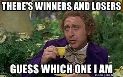 winner and losers seo meme