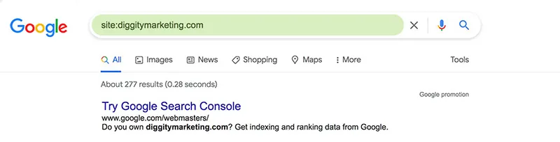 Site do operador de pesquisa