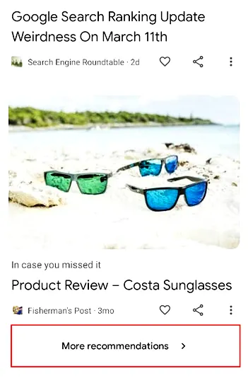 Classificação de pesquisa do Google