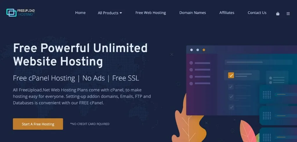 freeupload.net Homepage