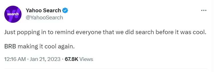 Google retornando tweet