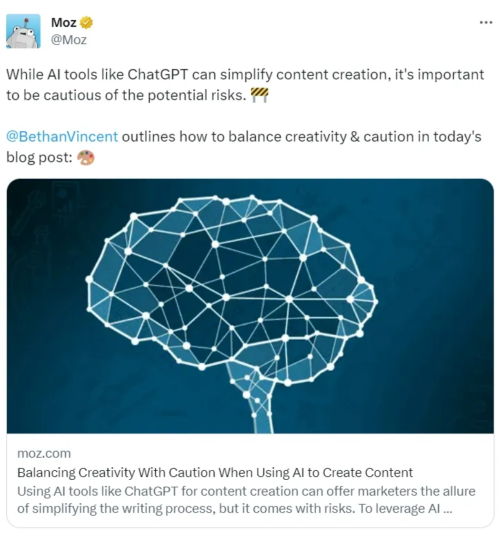 crie conteúdo com IA com cautela