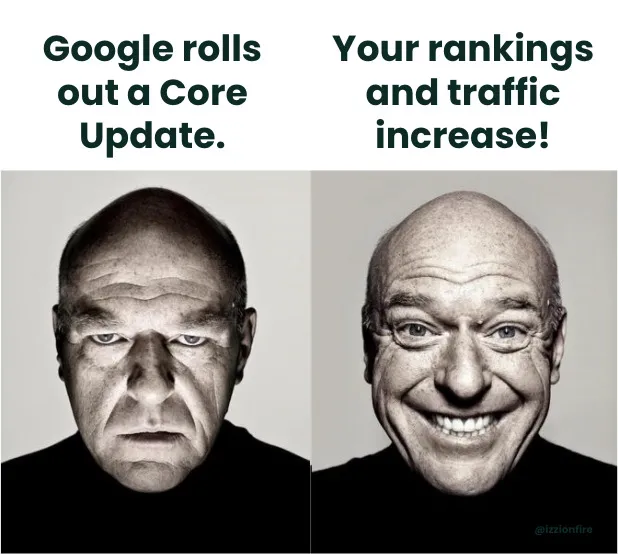 Memes para o algoritmo principal mais recente do Google