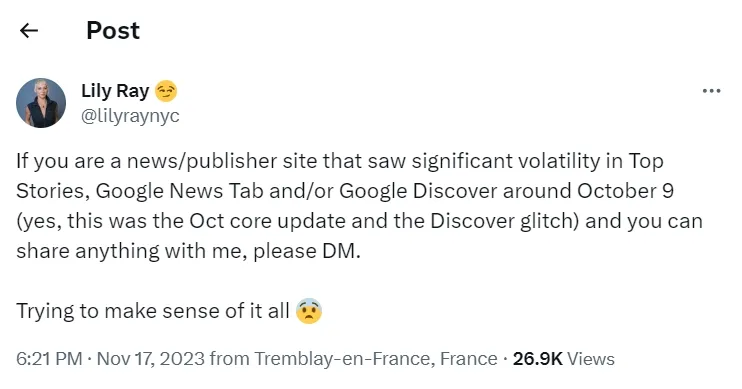 atualização de notícias do Google