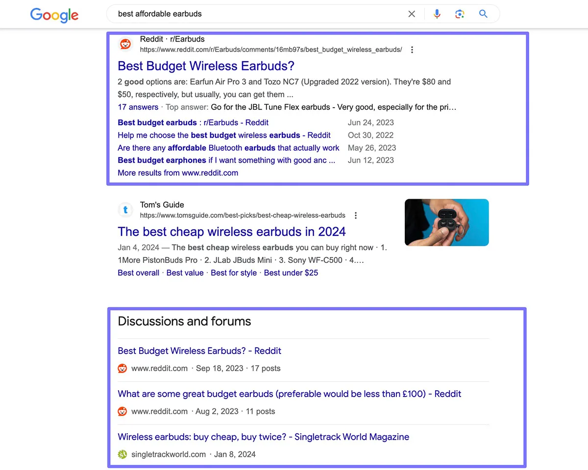 Palavras-chave Reddit