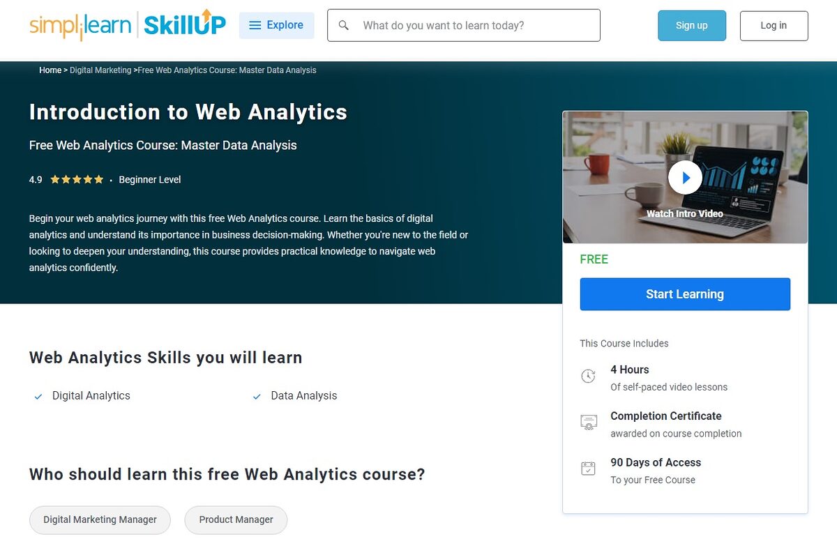 Free Advanced Web Analytics Training Course