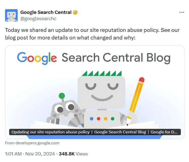 Política de Abuso de Reputação de Site