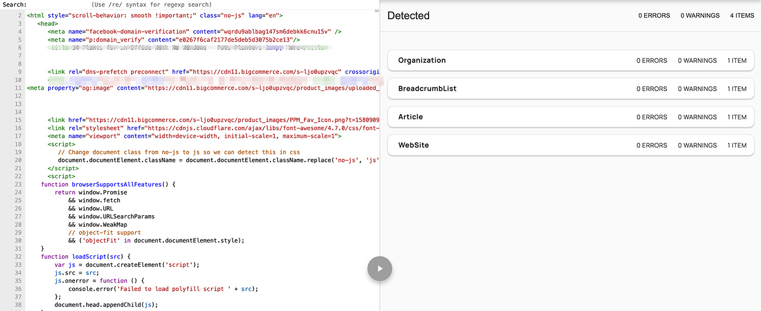 implemented Article schema