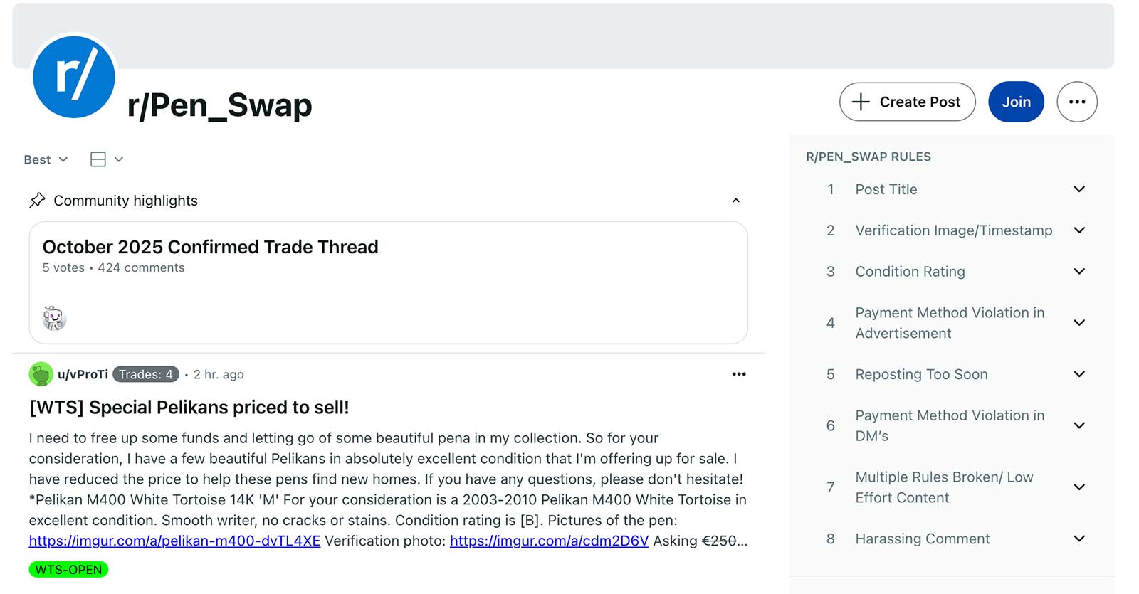 Pen_Swap-reddit-page