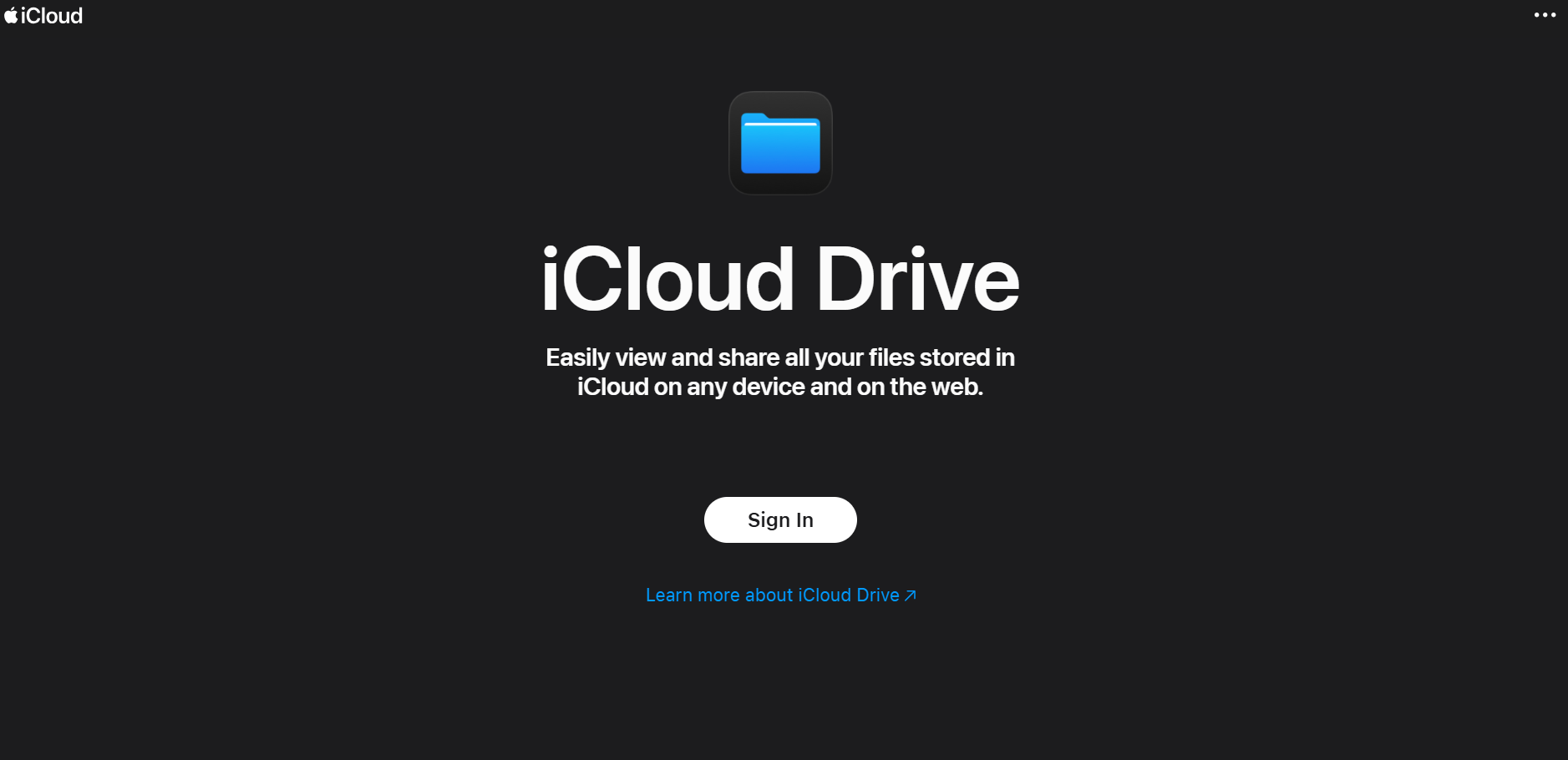 iCloud Drive Page