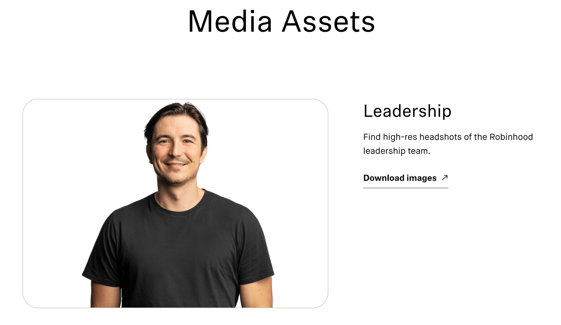 Robinhood press page with media assets (1)