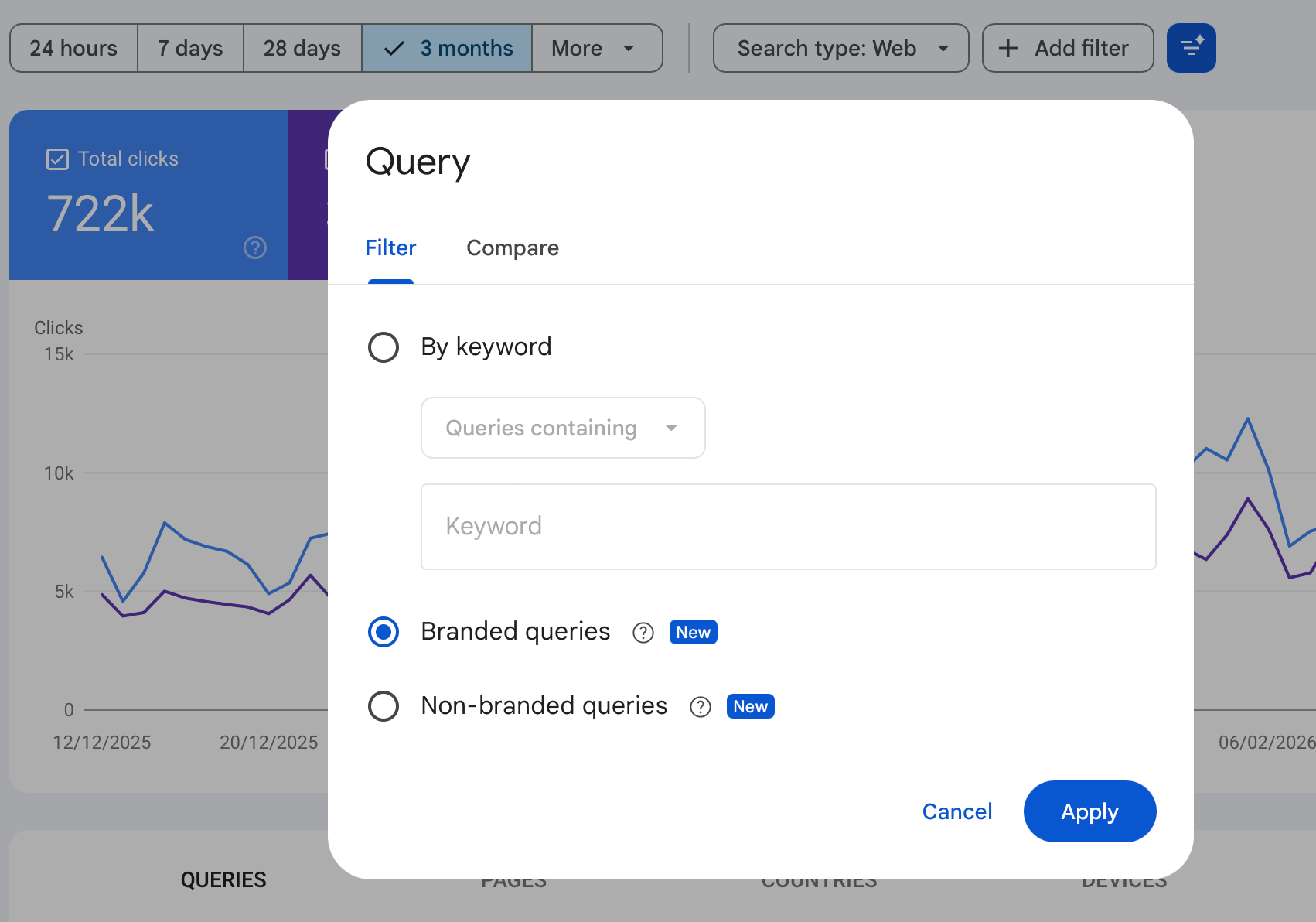 gsc branded queries feature