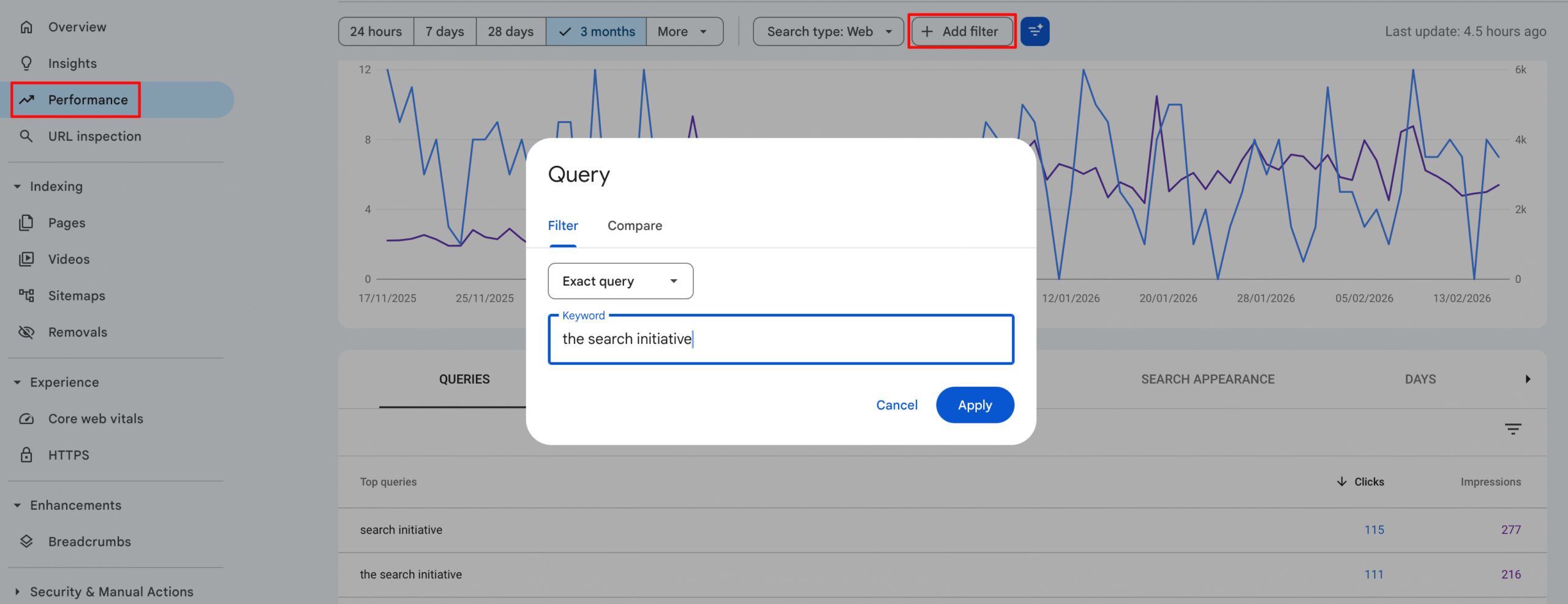 gsc query filter branded terms